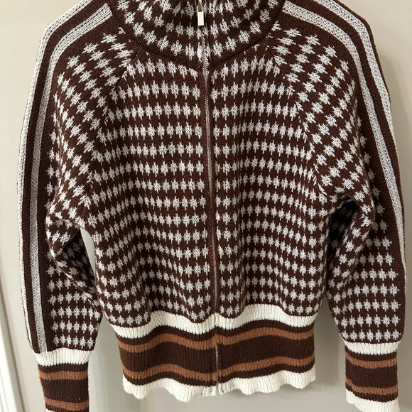 No Brand Sweaters - Multicolor Casual Women's Pattern Zippered Knitted Stand Collar Cardigan